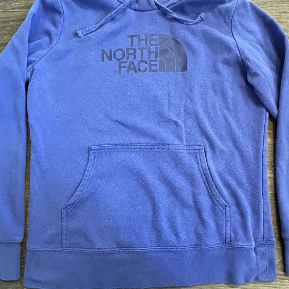 The North Face Medium Pullover Hoodie Sweatshirt Purple Graphic Logo Outdoor - Picture 3 of 10
